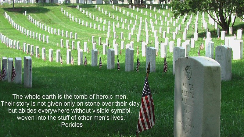 Graves in a Cemetery — Green, Solemn, Afternoon