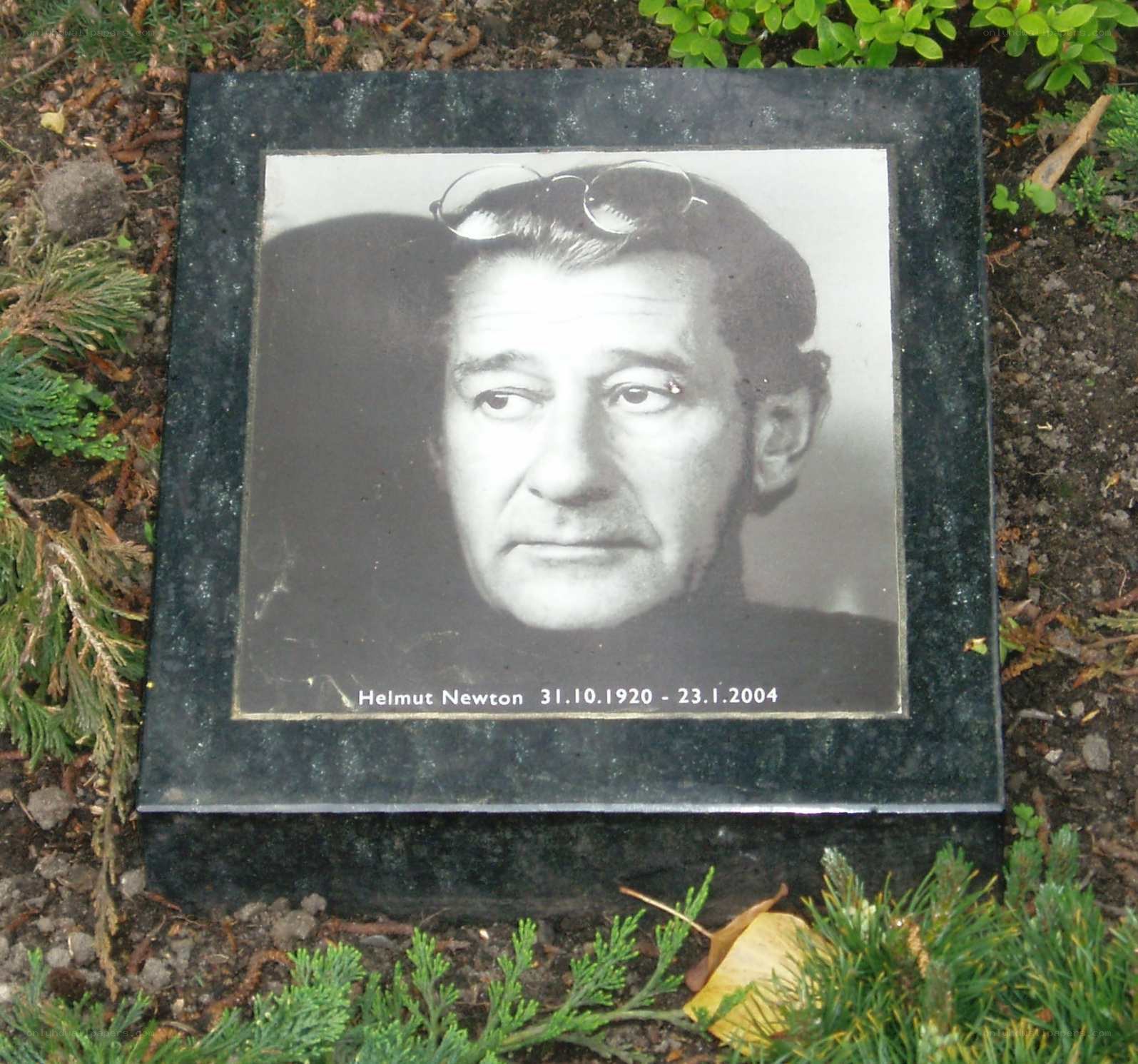 gravestone of helmut newton