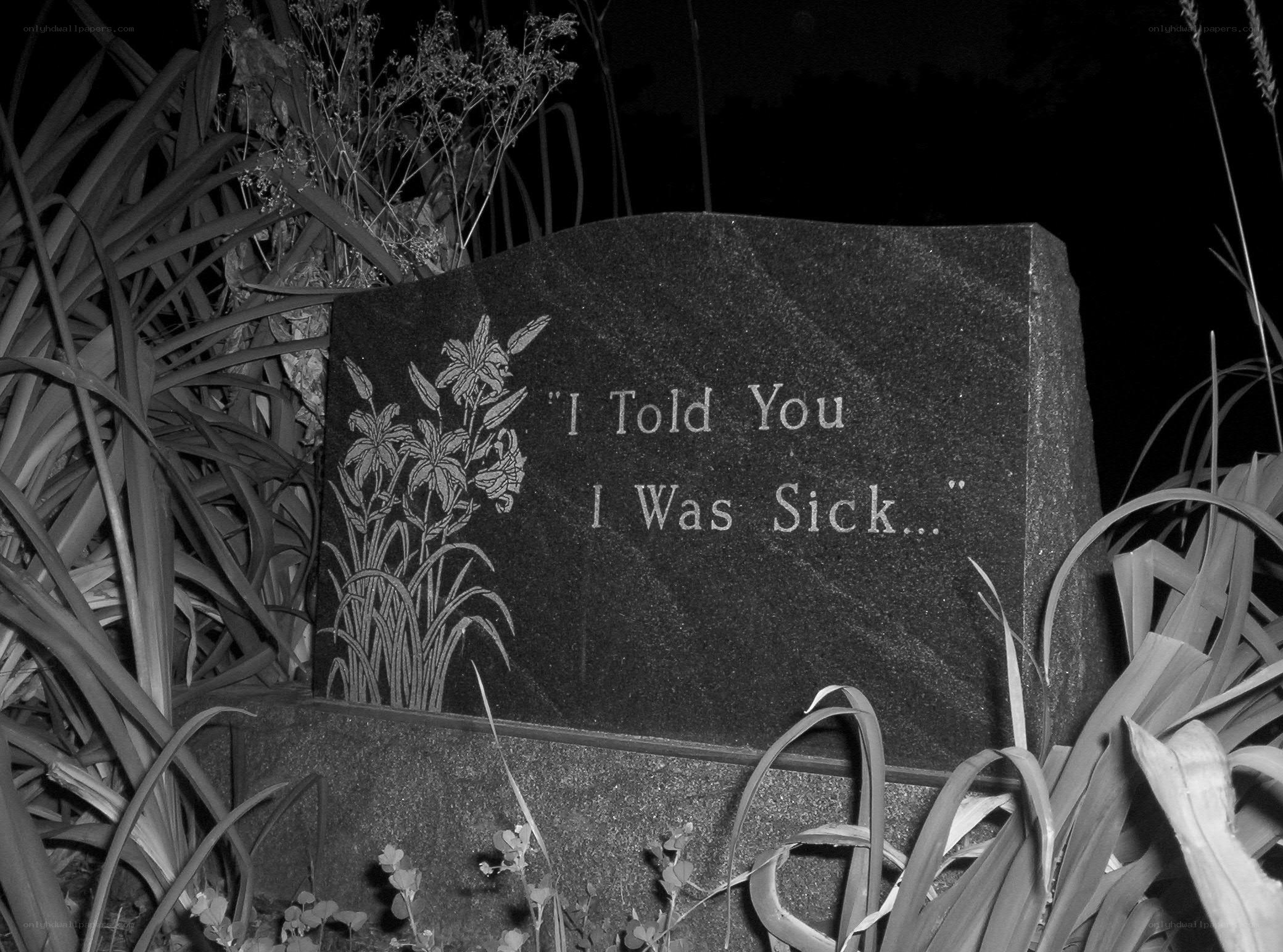 Gravestone with quote