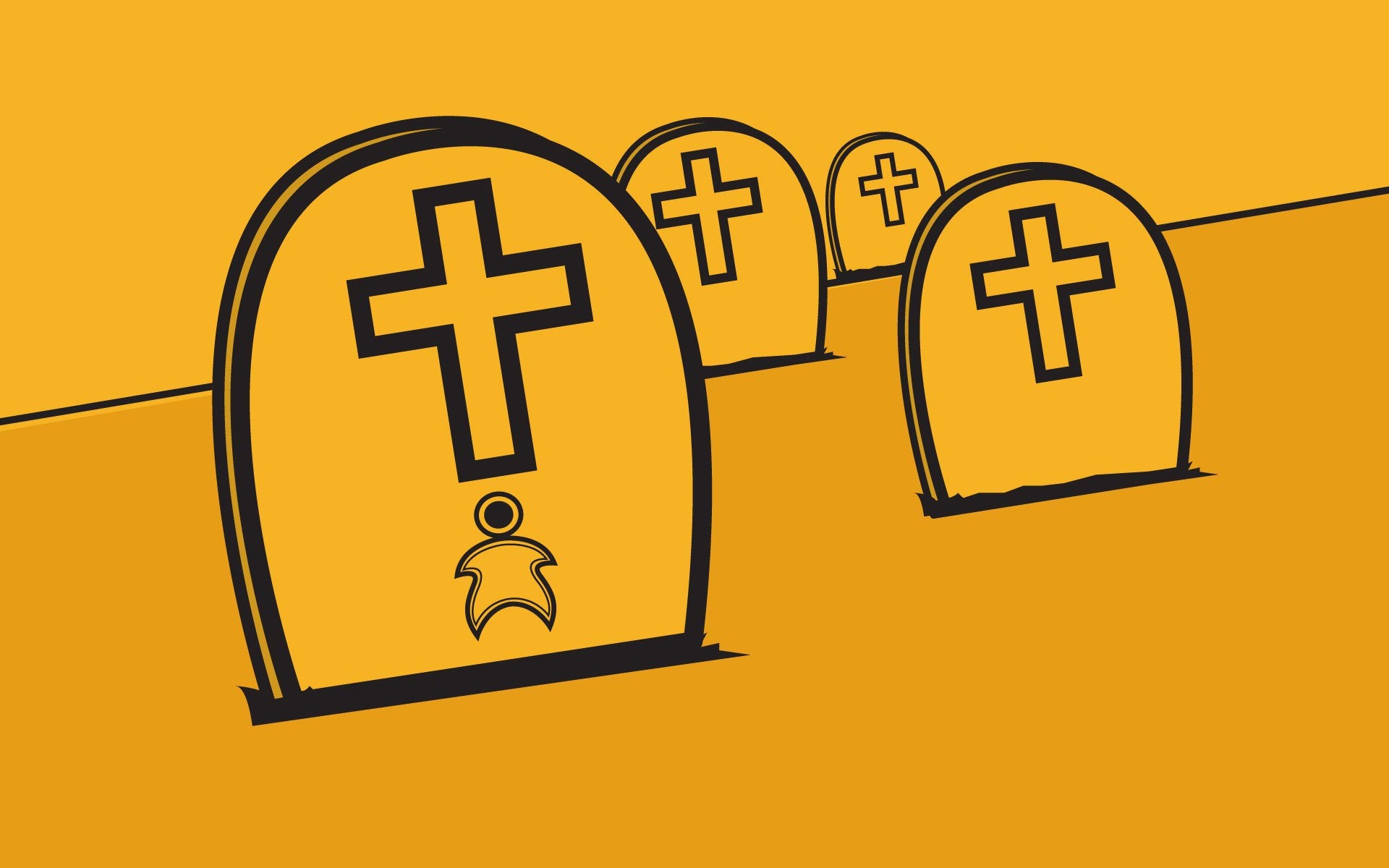 gravestones in a row