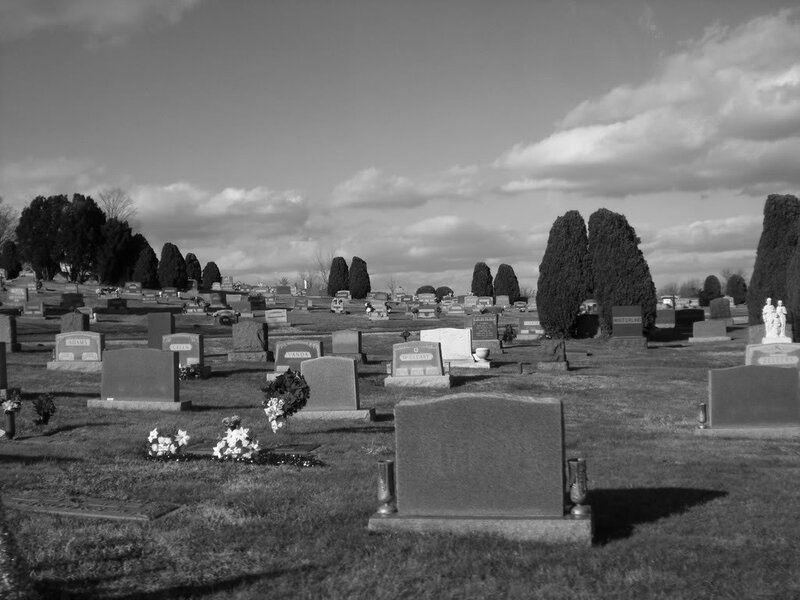 Gravestones in Cemetery
