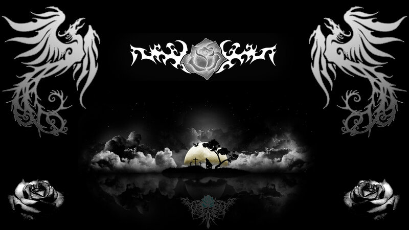 Graveyard at Night — Black