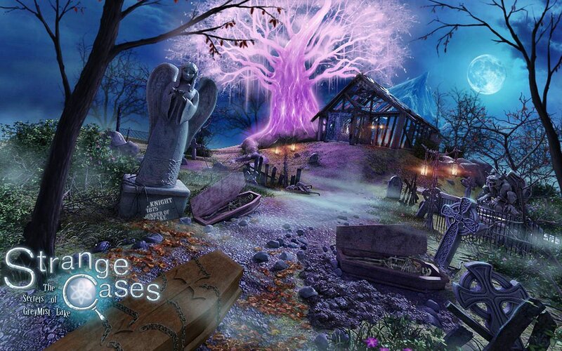 Graveyard at Night — Purple, Mysterious, Eerie