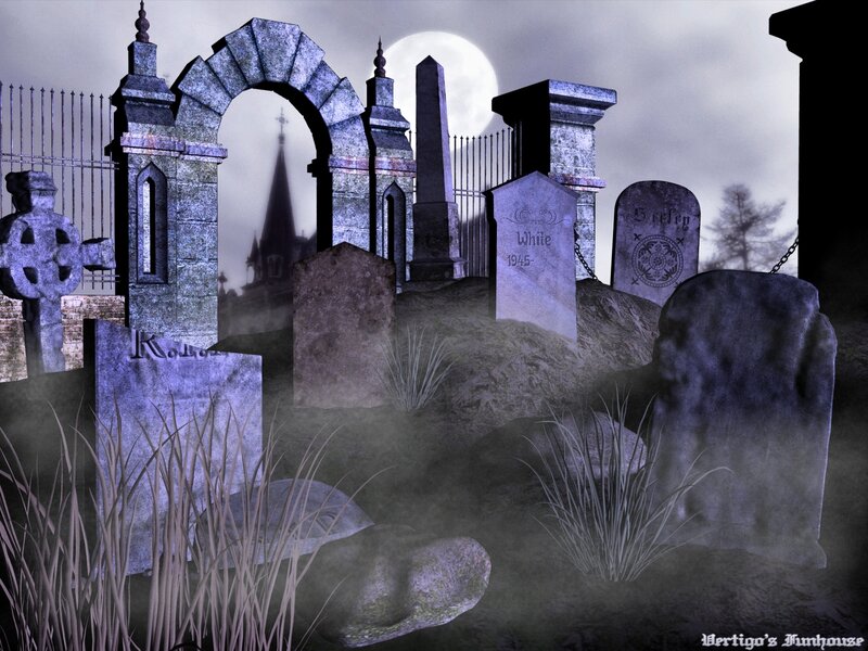 Graveyard at Night — Purple
