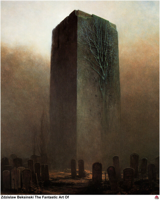 Graveyard with a Monolith