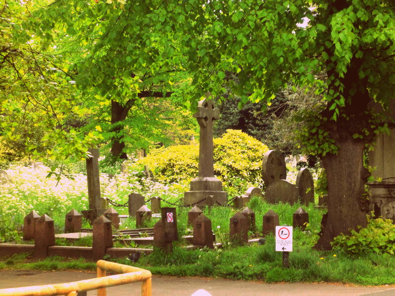 Graveyard with Celtic Cross