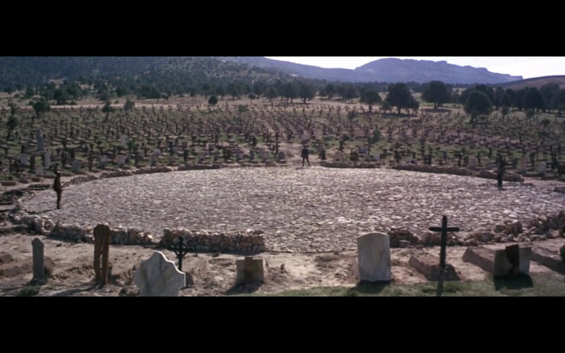 graveyard with central circle