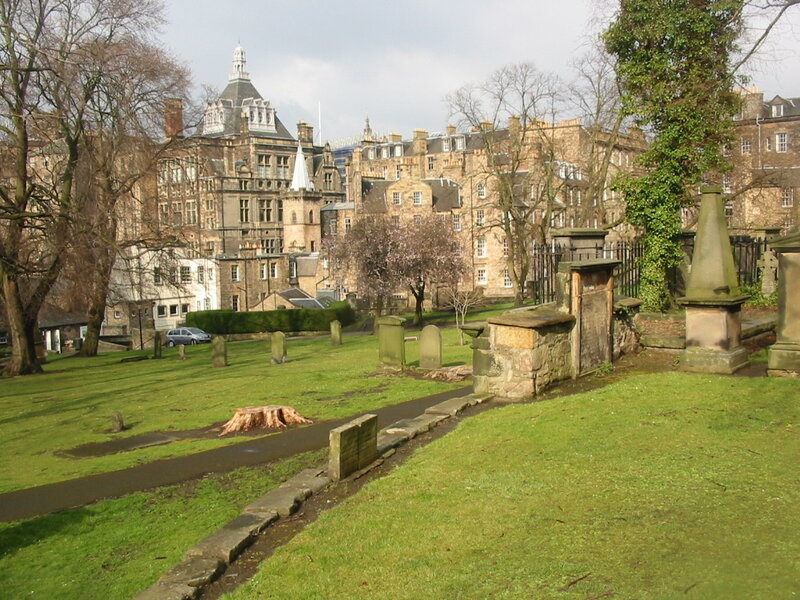 Graveyard with Old Buildings