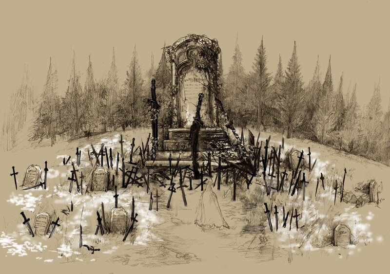 Graveyard with Swords