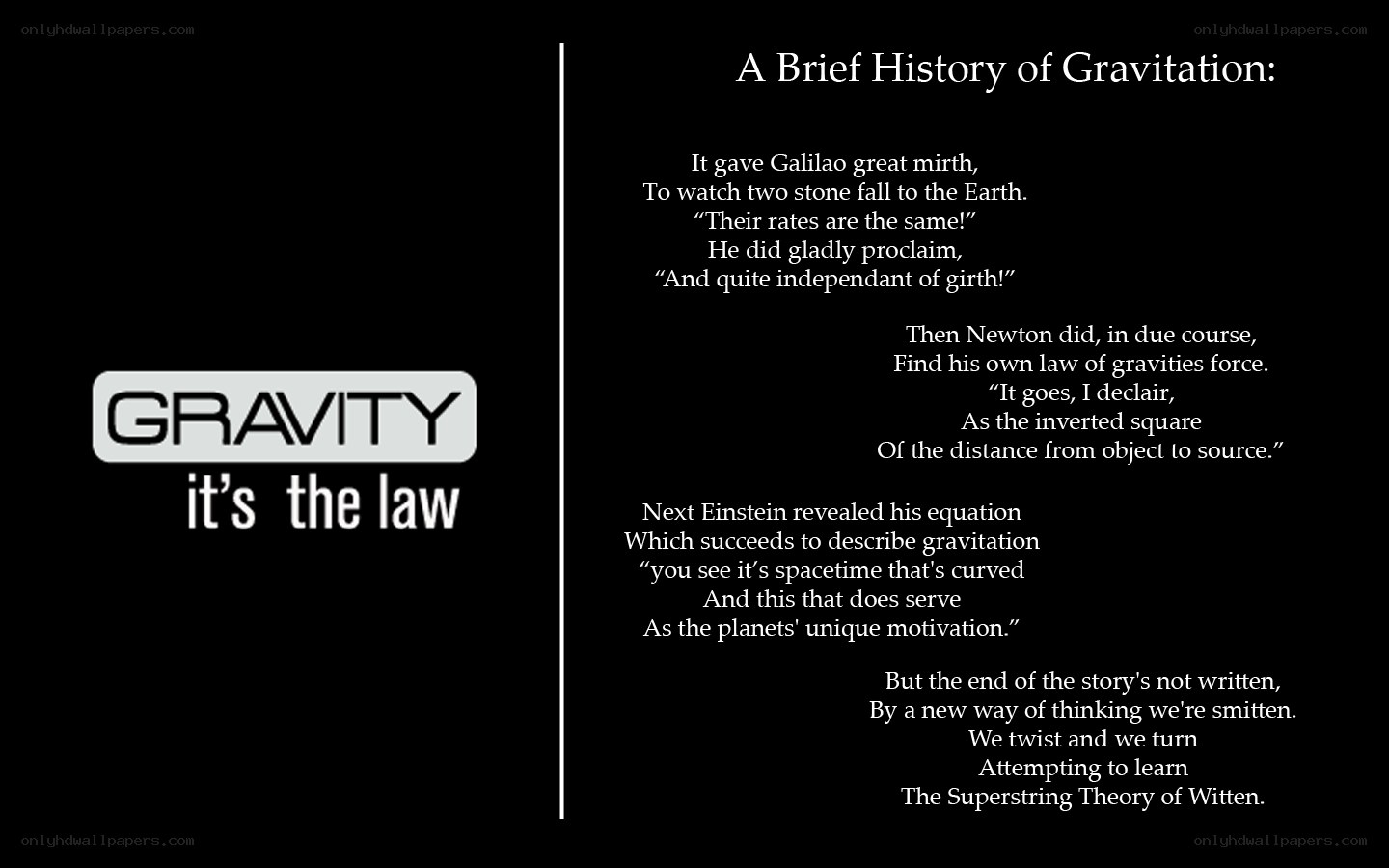 Gravity: A Brief History