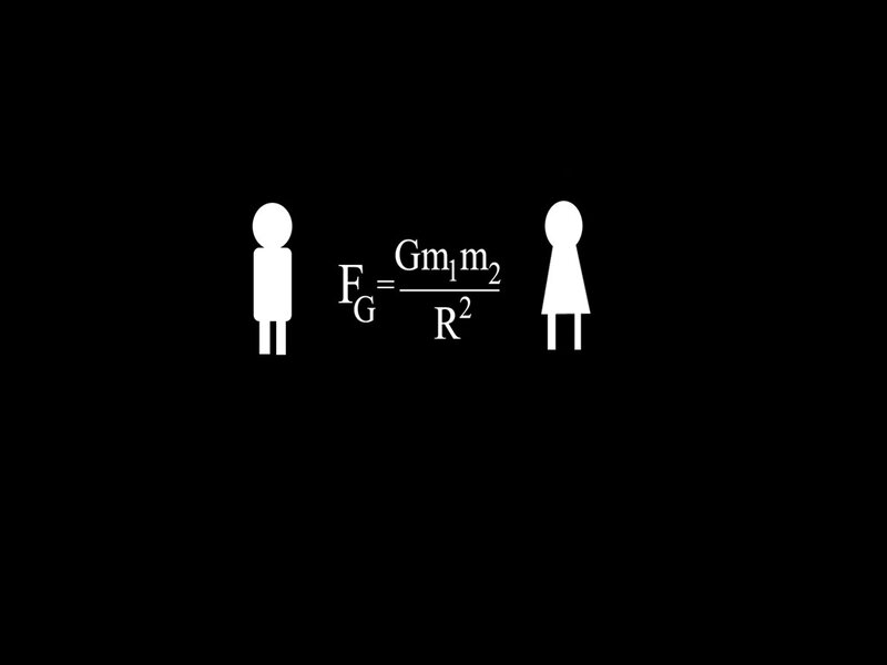 Gravity equation between two people