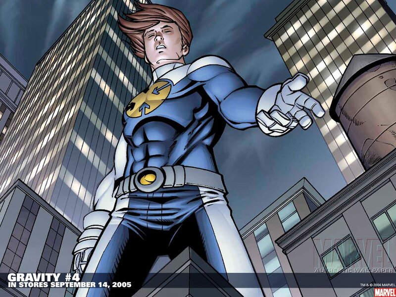 Gravity superhero in city
