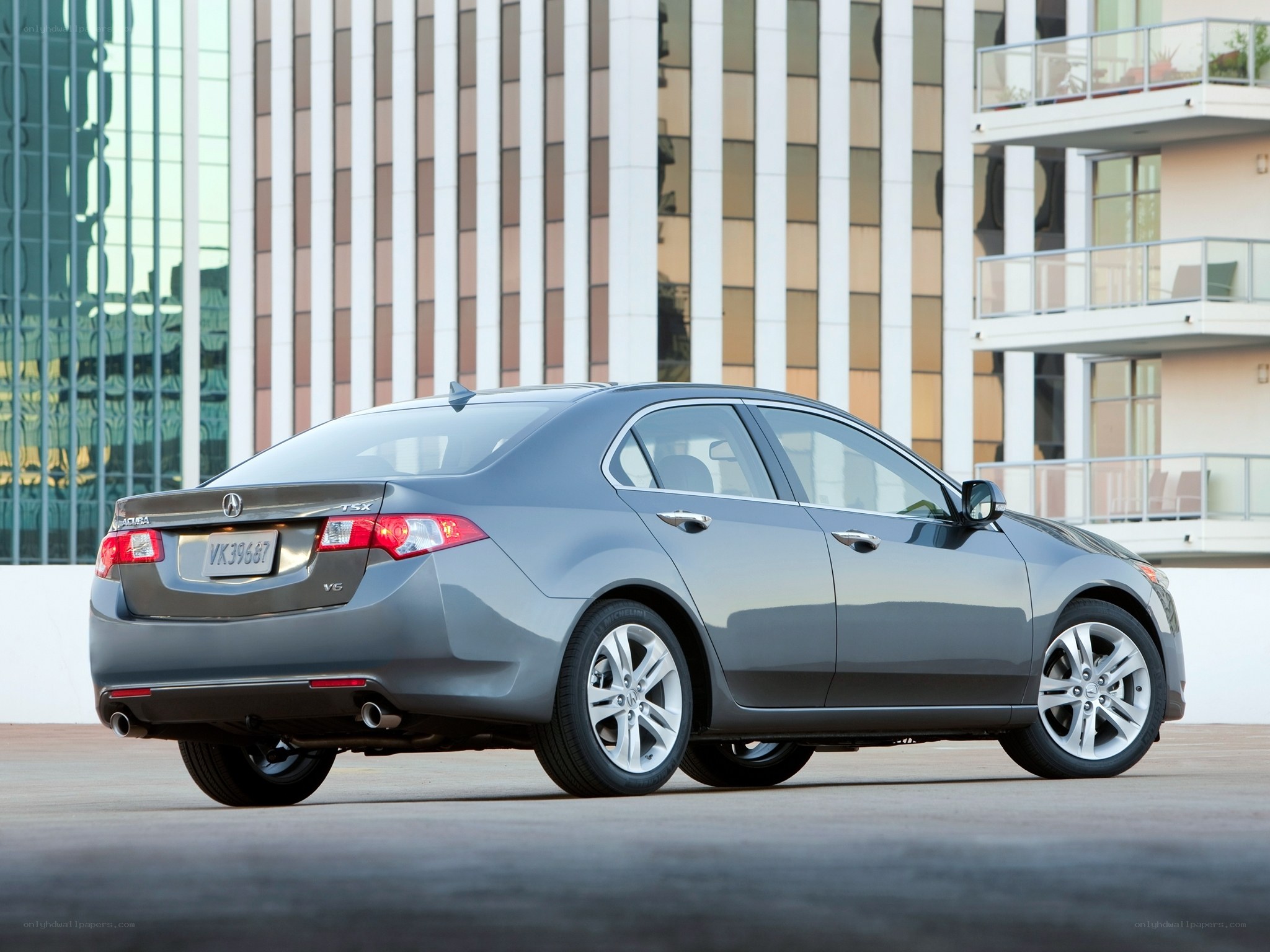 Gray Acura TSX sedan
