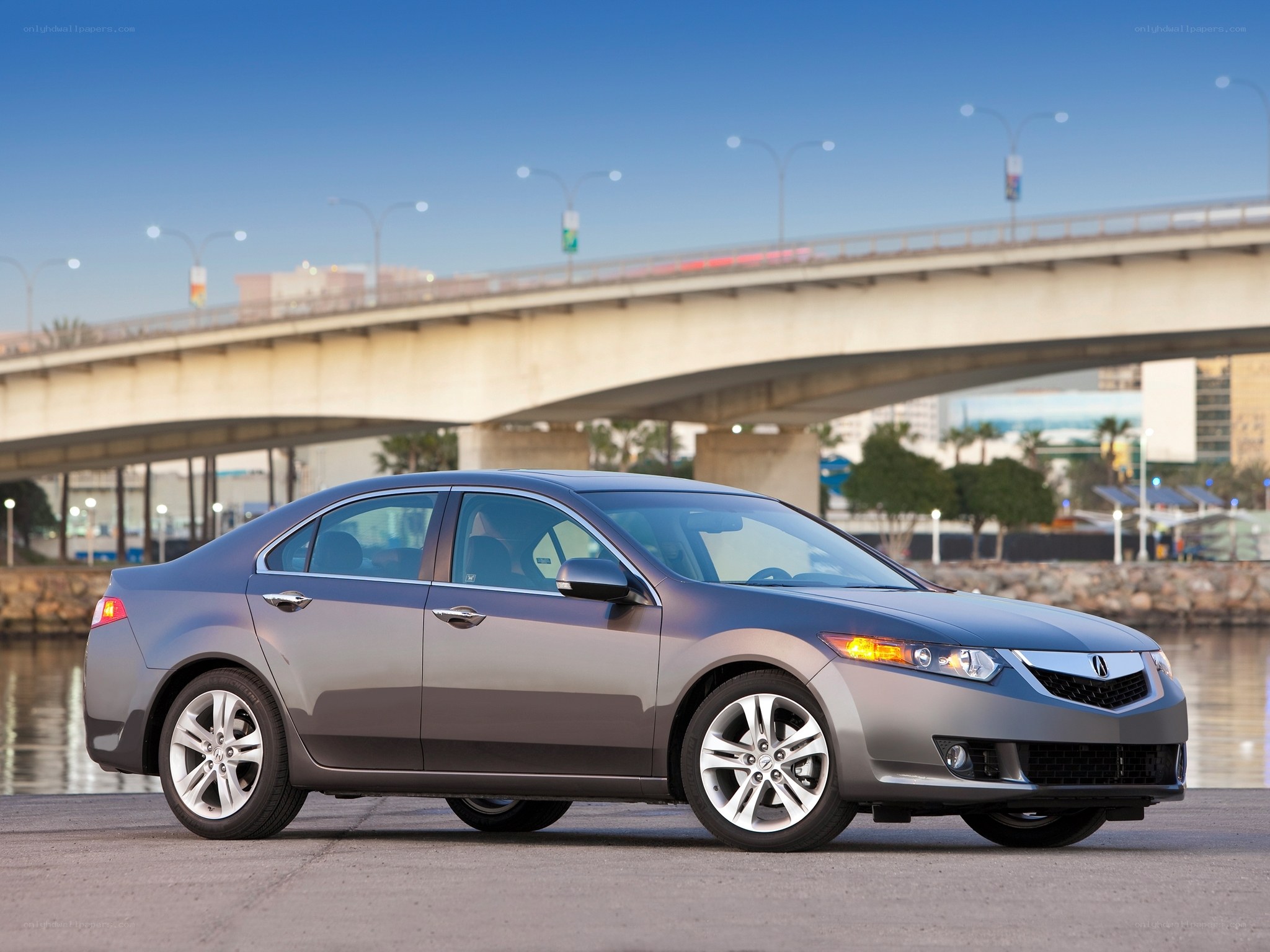 Gray Acura TSX sedan