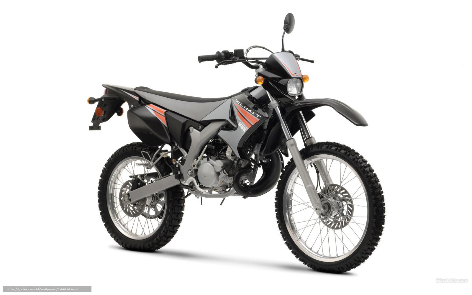 gray and black dirt bike