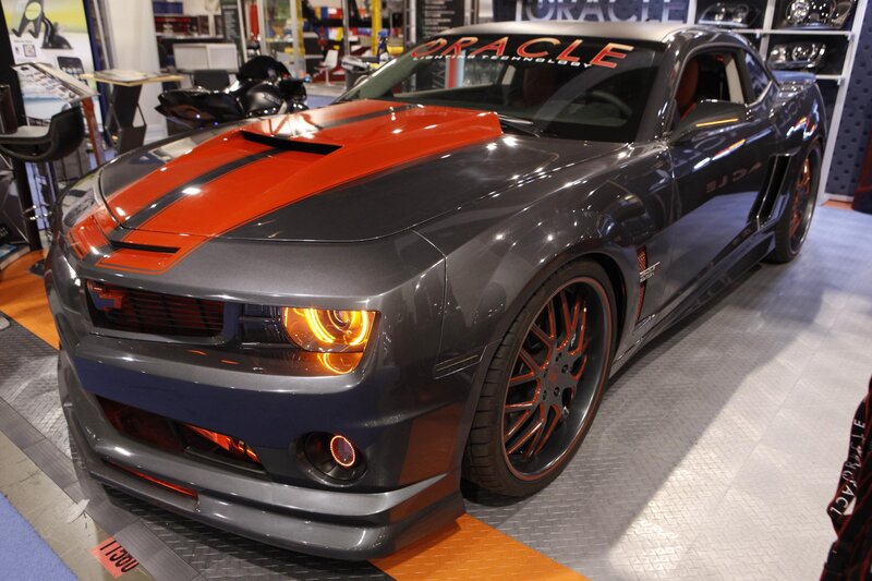 Gray and Orange Camaro