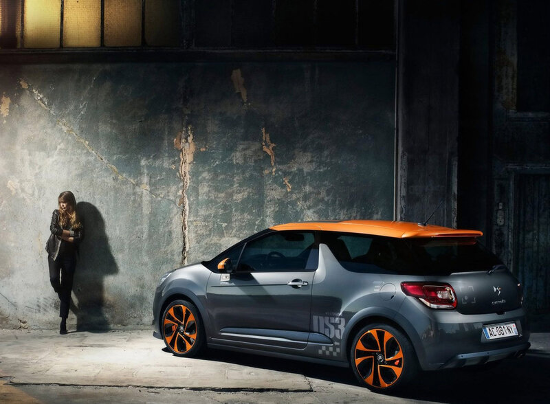 Gray and Orange Car — Dramatic, Photograph, Woman