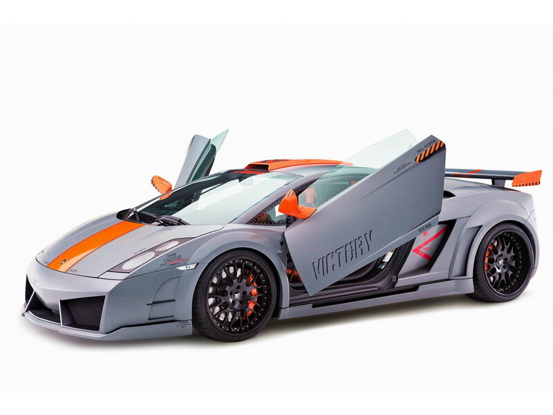 Gray and Orange Sports Car