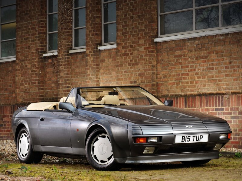 Gray Aston Martin convertible
