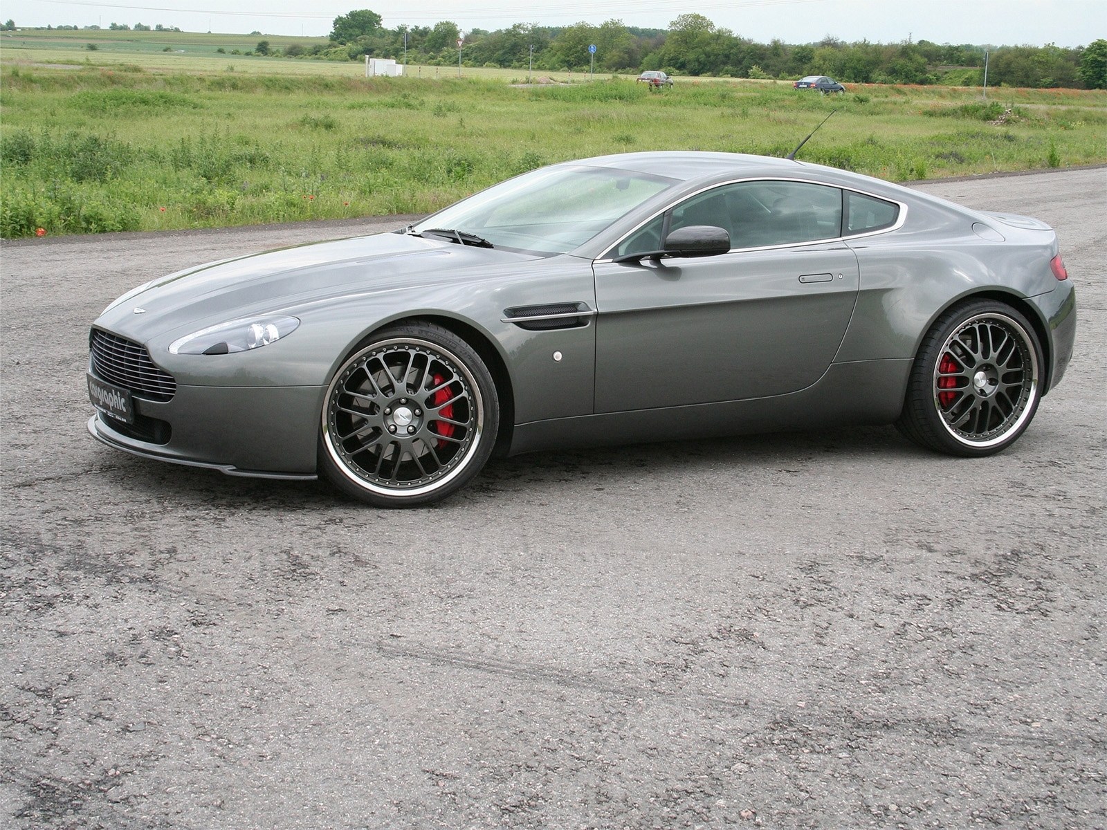 gray aston martin sports car