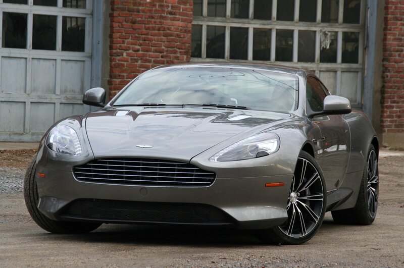 Gray Aston Martin sports car