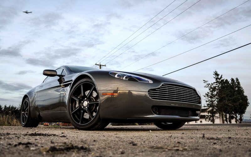 gray aston martin sports car