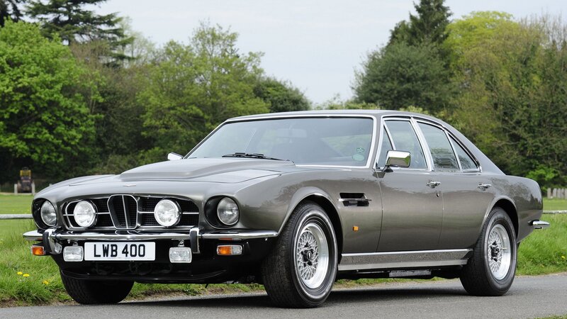 gray aston martin v8