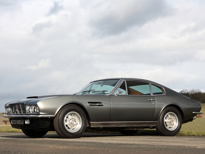 gray aston martin v8
