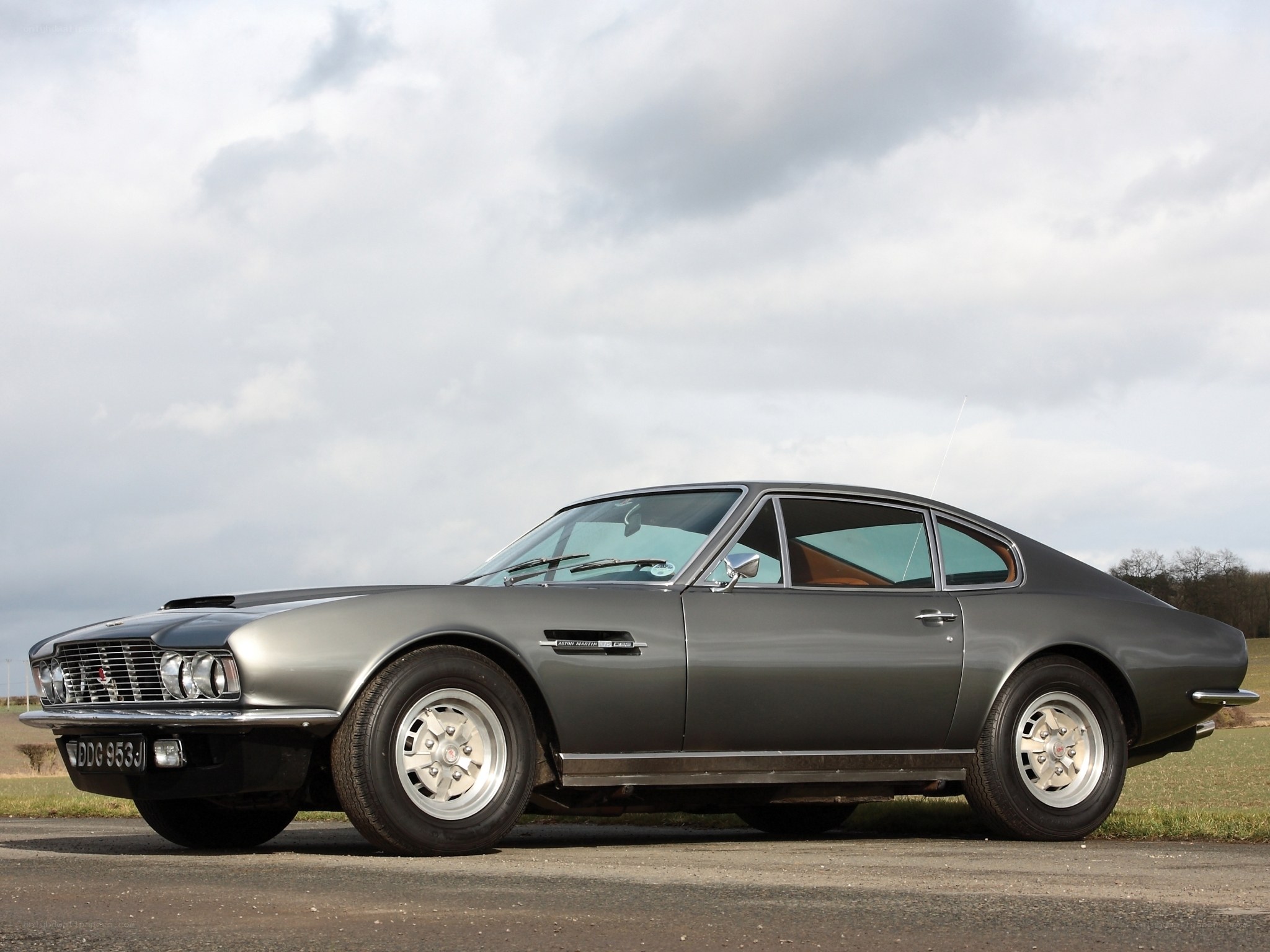 gray aston martin v8