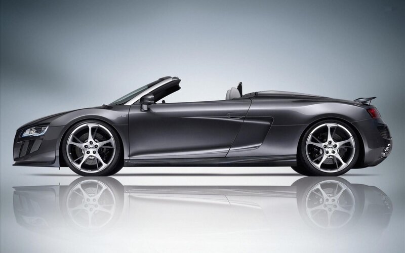 gray audi r8 convertible