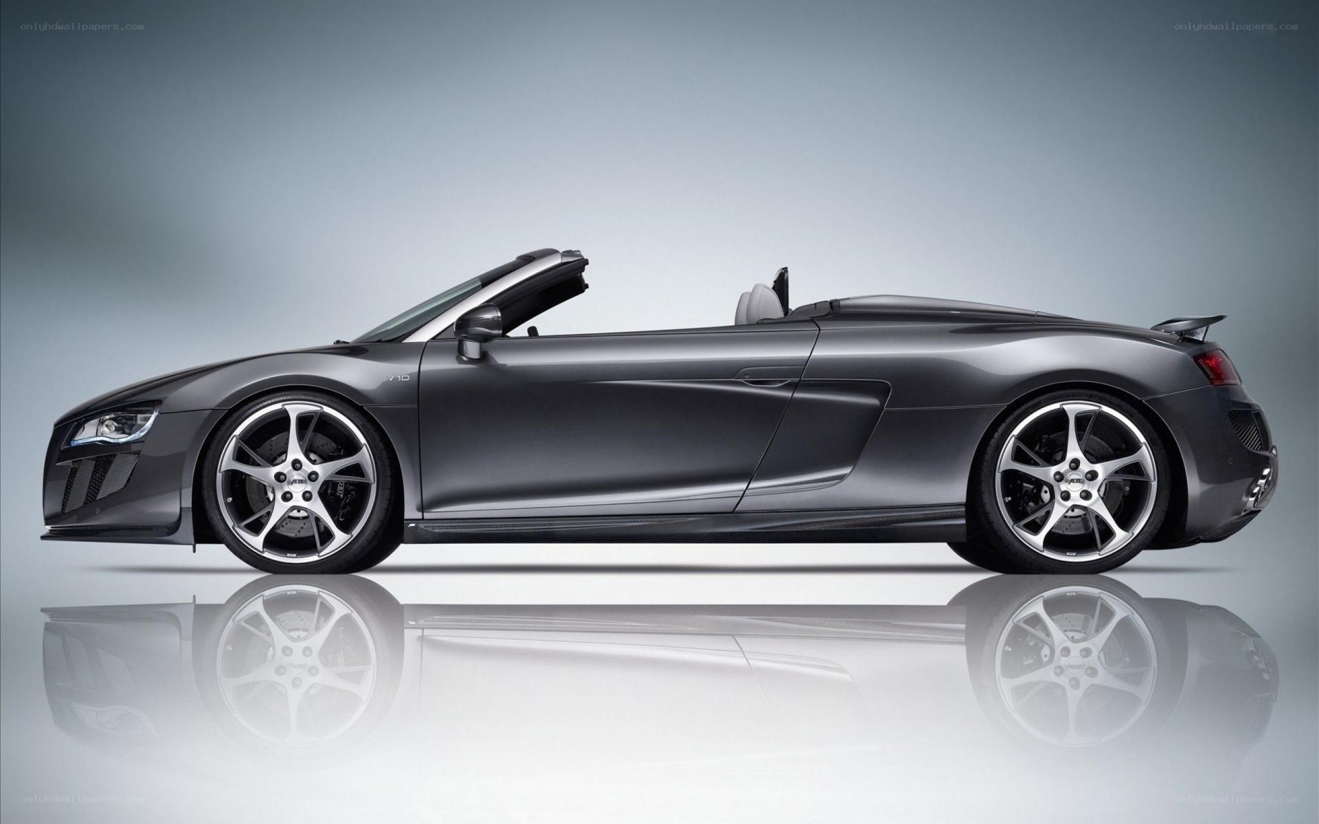 gray audi r8 convertible