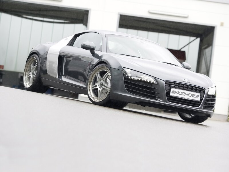 Gray Audi R8 sports car