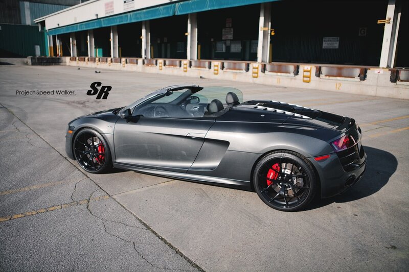 Gray Audi R8 Spyder — Dramatic, Afternoon, Photograph