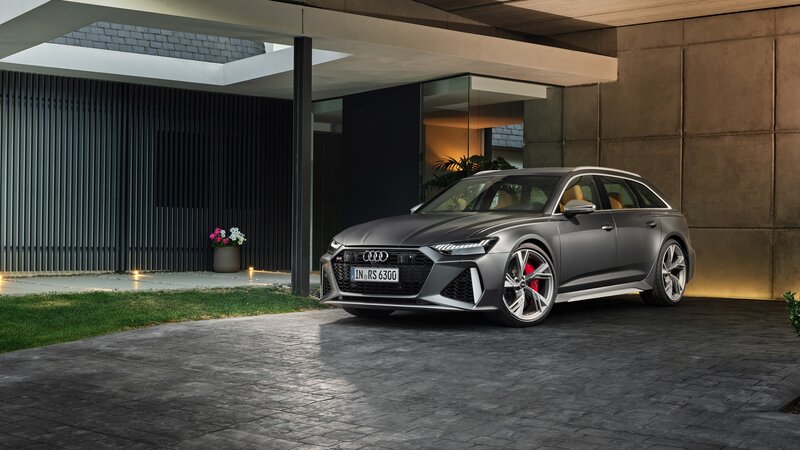 Gray Audi Rs6 Avant — Dramatic, Night