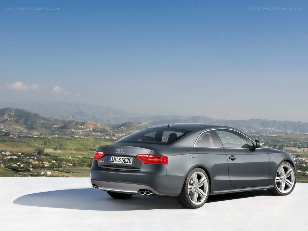 Gray Audi S5 Coupe on a hill