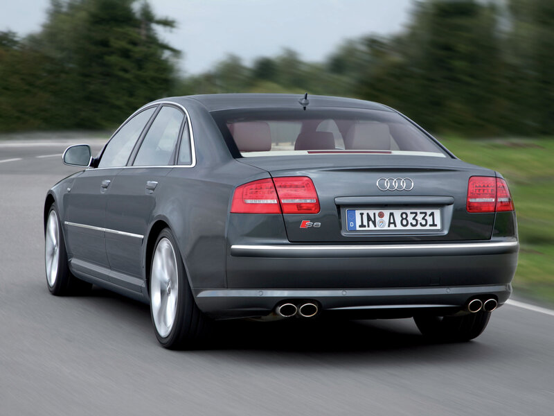 Gray Audi S8 Sedan — Dynamic