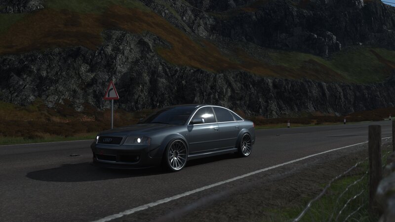 Gray Audi Sedan — Dramatic, Afternoon, 3d Render