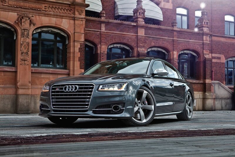 Gray Audi Sedan — Dramatic, Afternoon, Photograph
