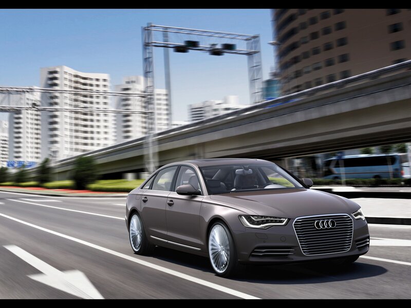 Gray Audi Sedan — Dynamic, Afternoon, Photograph