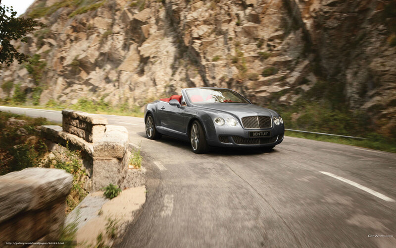 Gray Bentley Convertible — Dynamic, Afternoon