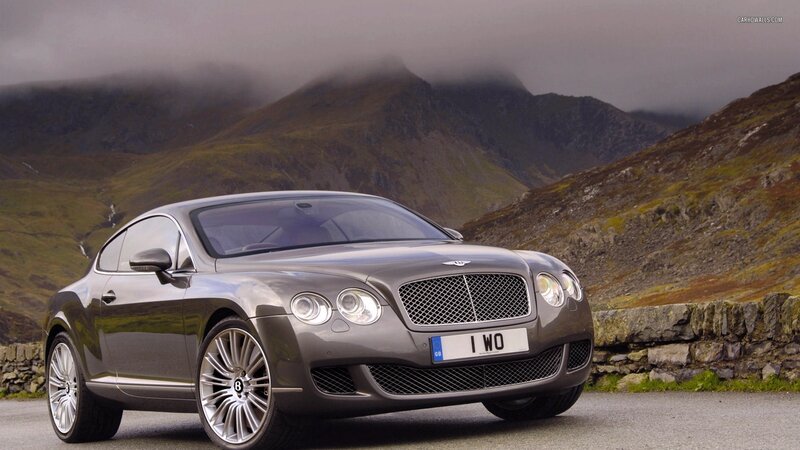 Gray Bentley Coupe — Dramatic, Photograph