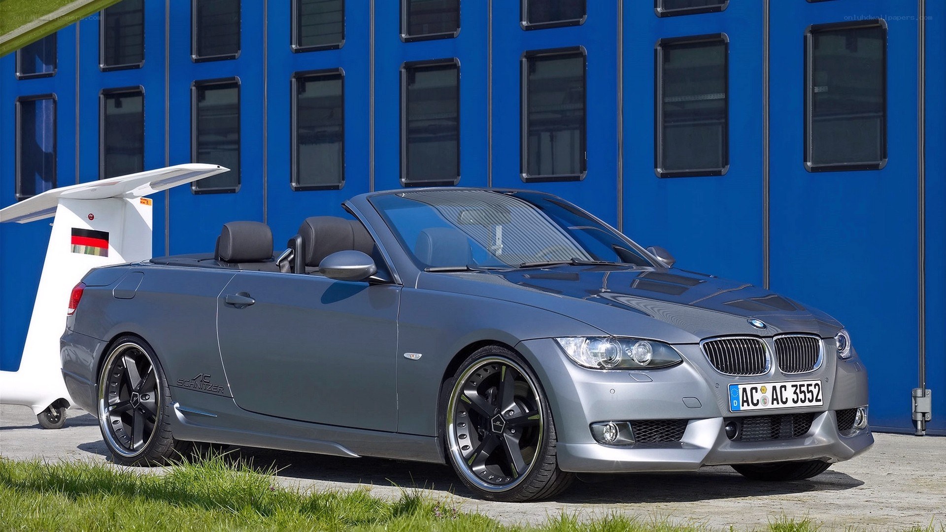 gray bmw convertible car