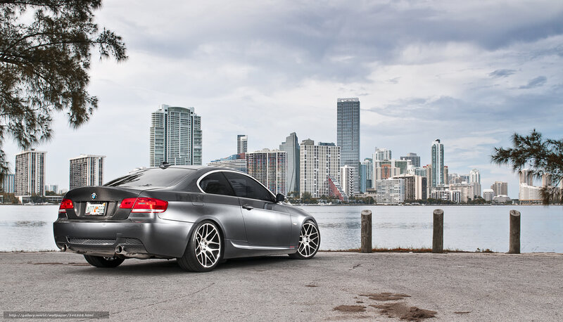 gray bmw coupe by city skyline