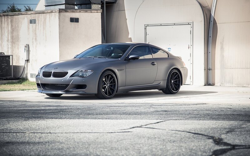 Gray BMW Coupe — Dramatic, Afternoon