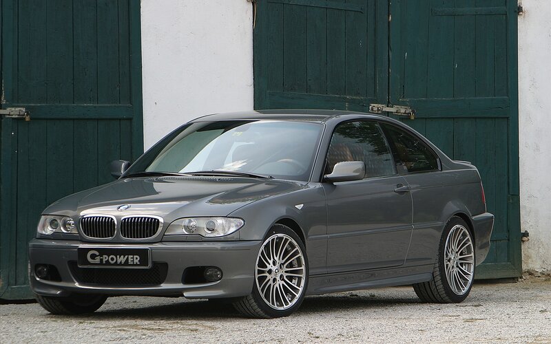 Gray BMW coupe with G-Power badge