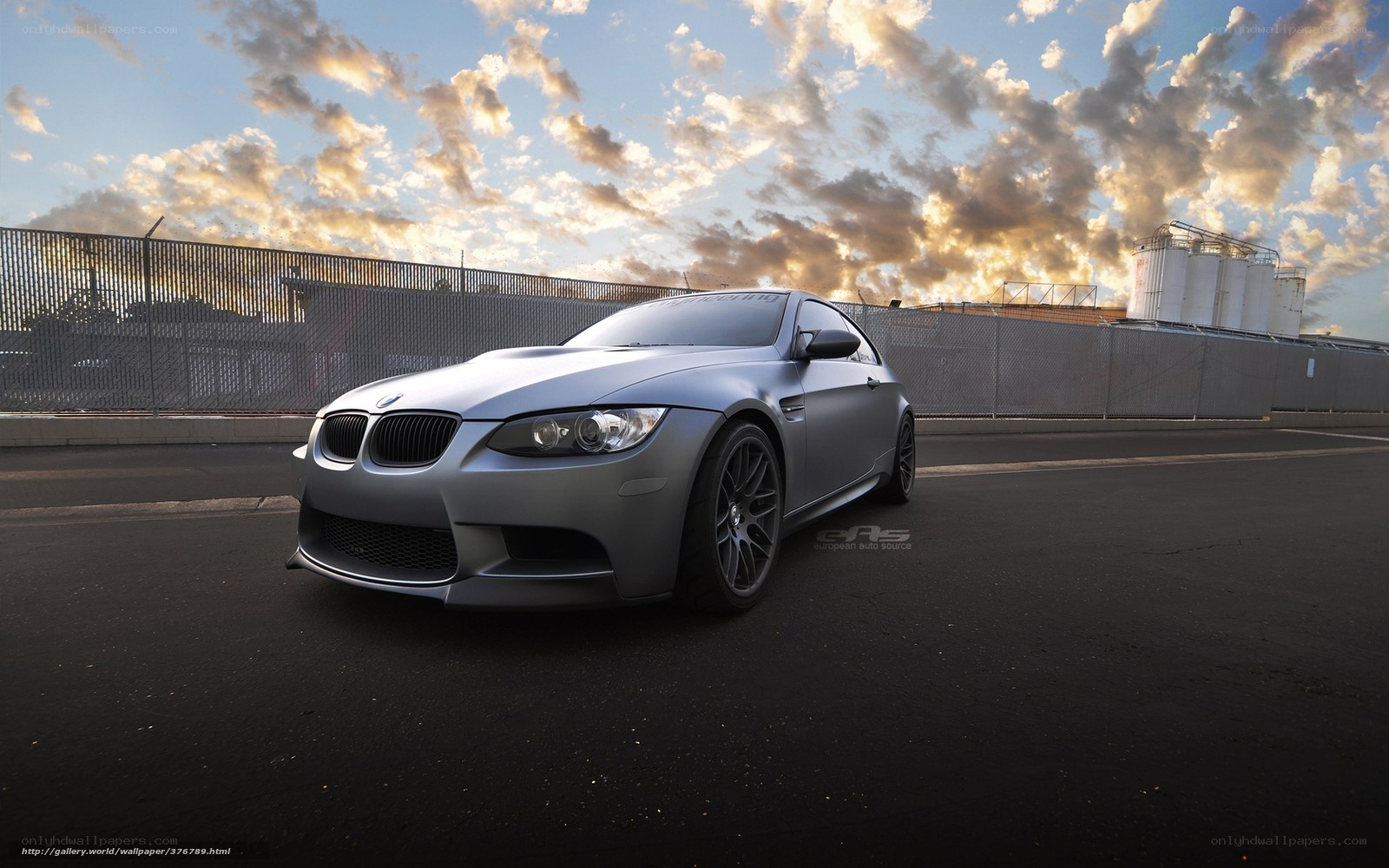 gray bmw m3 on track