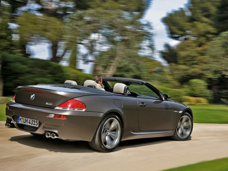 gray bmw m6 convertible driving