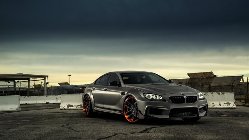 Gray BMW M6 Sedan — Dramatic