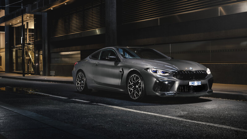 Gray BMW M8 Coupe