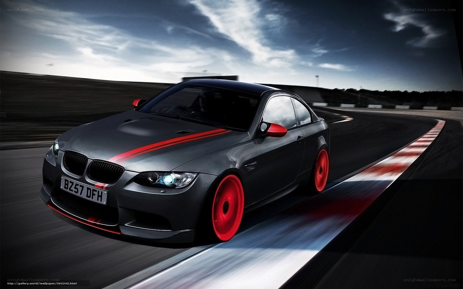 gray bmw on racetrack
